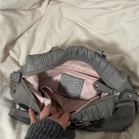 Coach Charcoal Leather Satchel - Picture 3 of 3